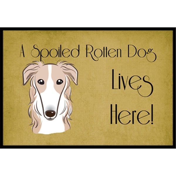 Carolines Treasures Borzoi Spoiled Dog Lives Here Indoor and Outdoor Mat- 18 x 27 in. BB1476MAT - main